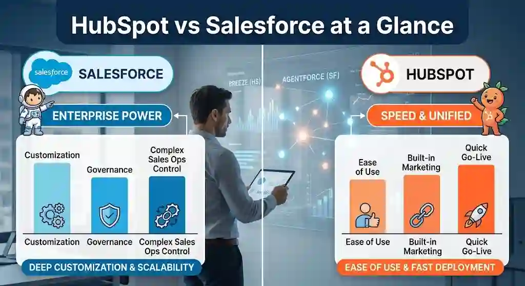HubSpot vs Salesforce at a Glance