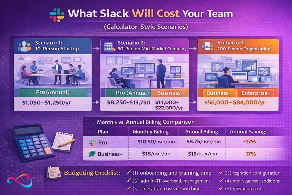 What Slack Will Cost Your Team (Calculator-Style Scenarios)