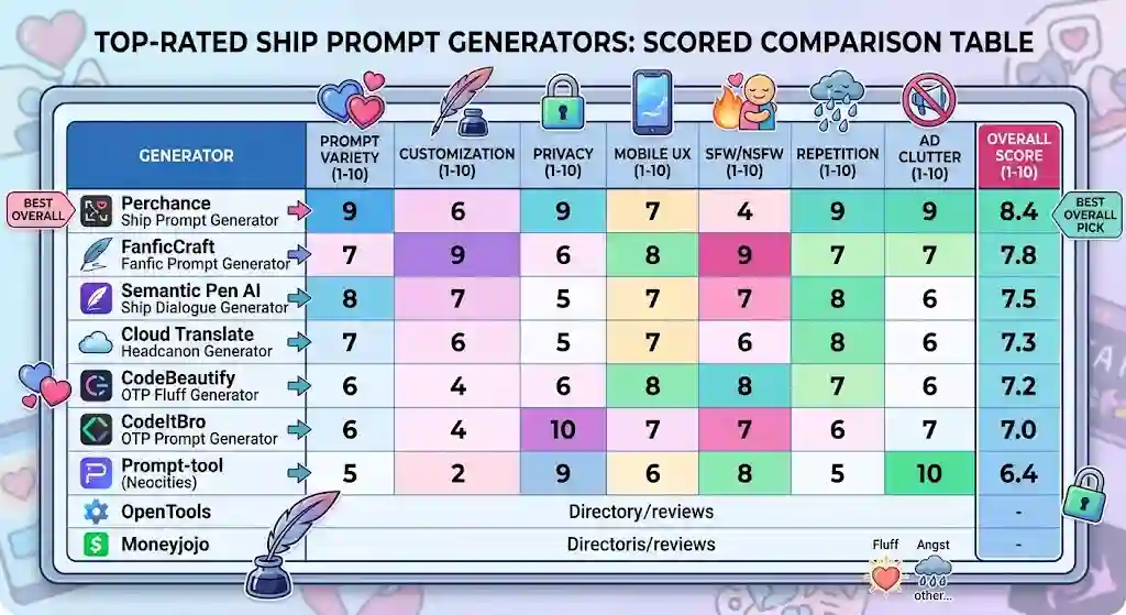 Best Ship Prompt Generators: Scored Comparison Table
