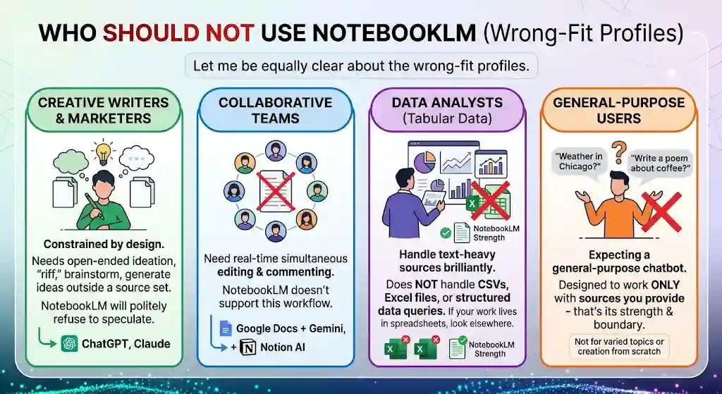 Who Should NOT Use NotebookLM