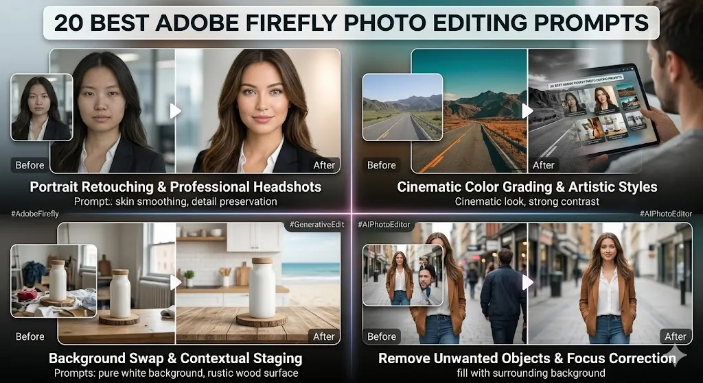 20 Best Adobe Firefly Photo Editing Prompts