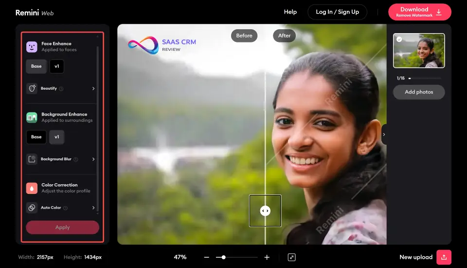Remini — Best for Photo Restoration