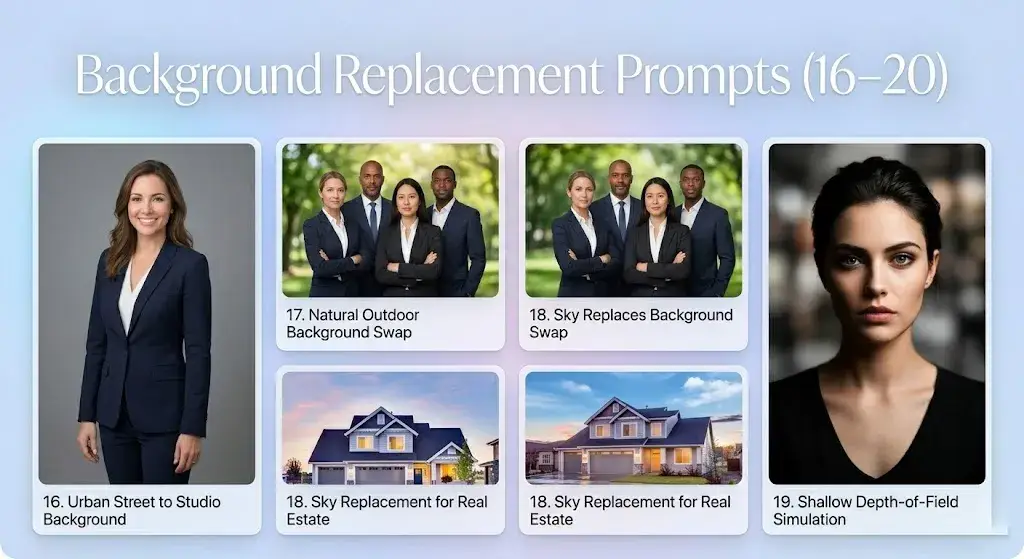 Background Replacement Prompts (16–20)