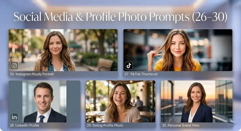 Social Media & Profile Photo Prompts (26–30)