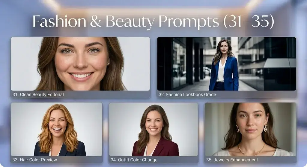Fashion & Beauty Prompts (31–35)