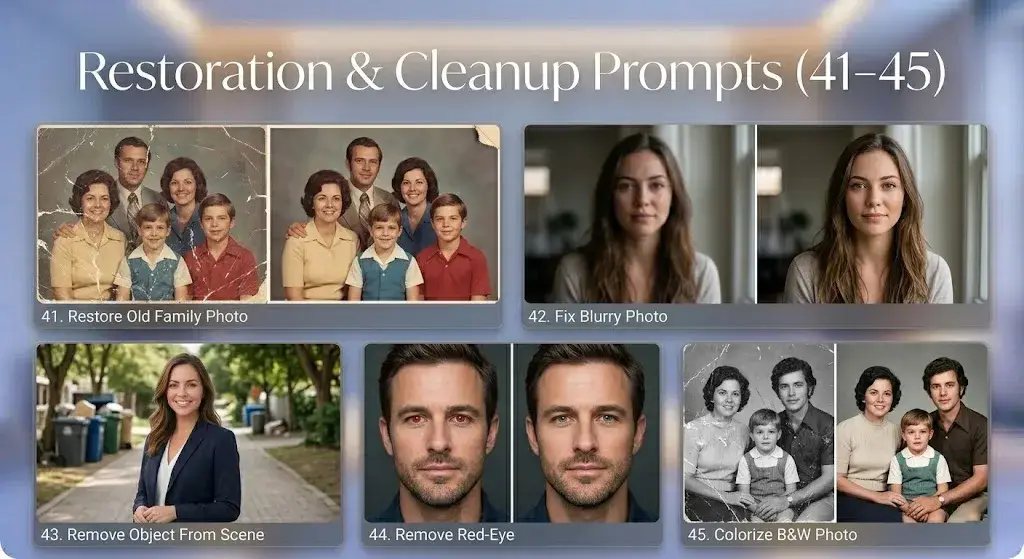 Restoration & Cleanup Prompts (41–45)