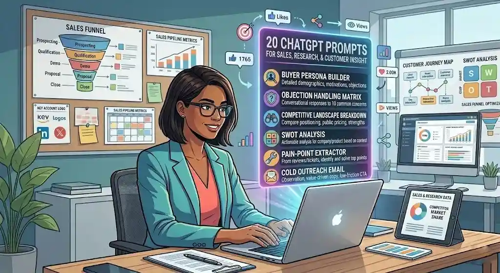 20 ChatGPT Prompts for Sales, Research, and Customer Insight