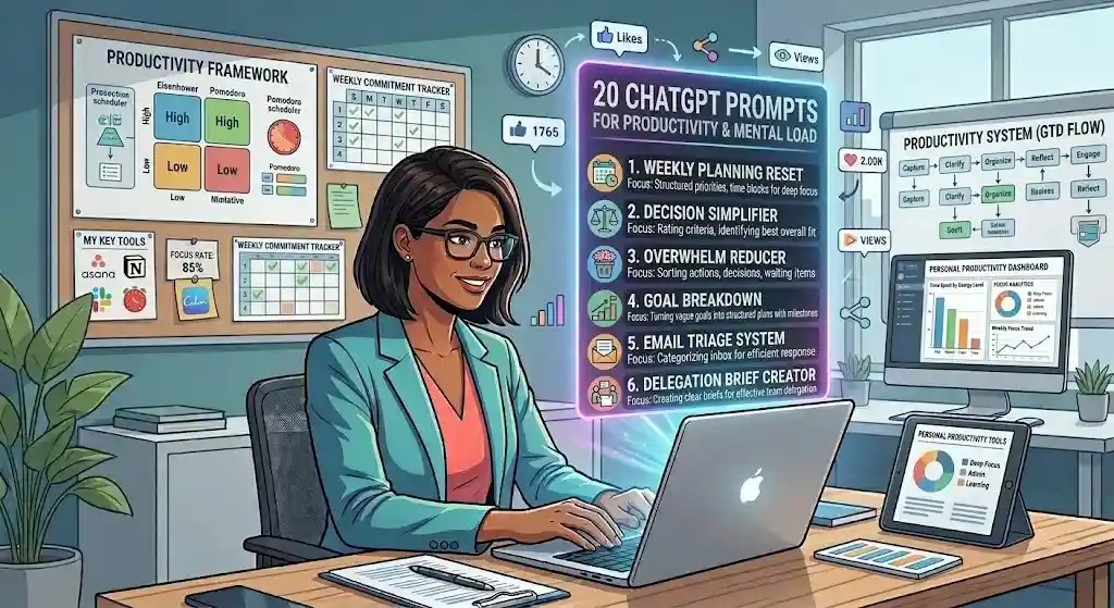 20 ChatGPT Prompts for Productivity and Mental Load