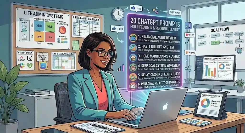 20 ChatGPT Prompts for Life Admin and Personal Clarity