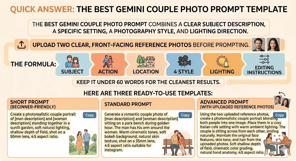 Quick Answer: The Best Gemini Couple Photo Prompt Template