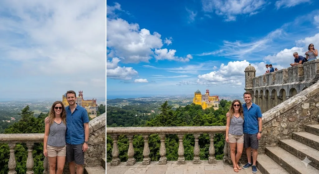 Prompt 13: Travel Photo with Vivid Sky and Clean Composition