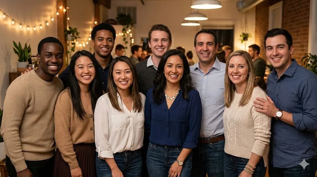 Prompt 16: Group Social Photo with Even Exposure