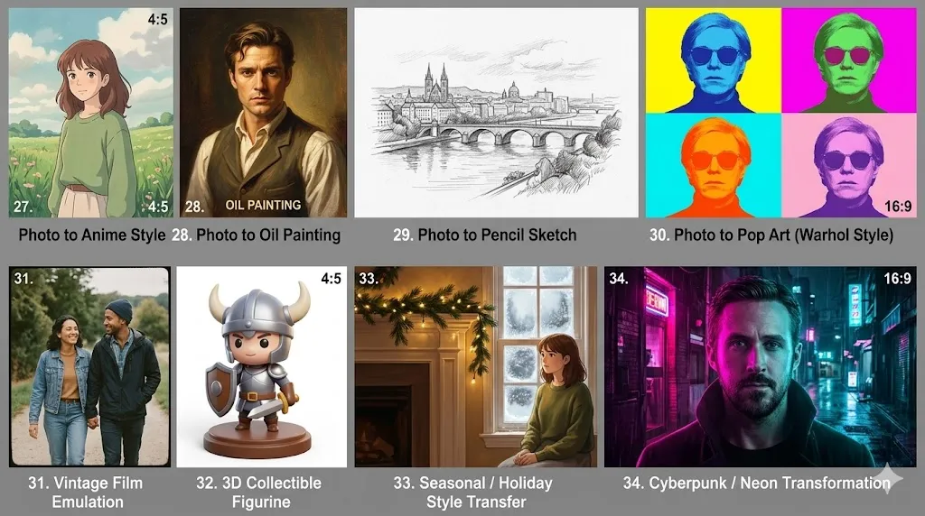 Style Transfer & Creative Transformation Prompts (27–34)