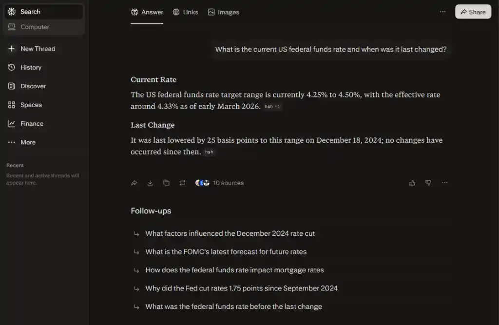 Prompt: What is the current US federal funds rate and when was it last changed?