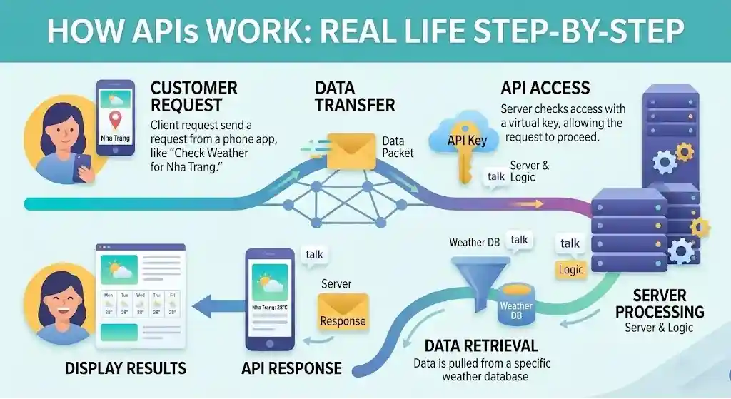 How APIs Work in Real Life, Step by Step