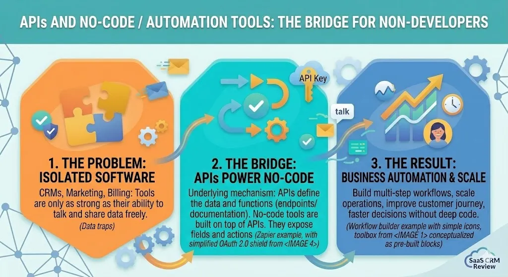 APIs and No-Code / Automation Tools: The Bridge for Non-Developers