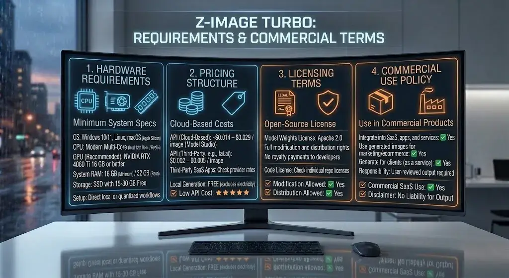 Hardware Requirements, Pricing, Licensing, and Commercial Use