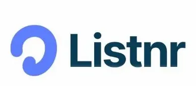 Listnr AI logo with a blue circular icon and dark blue wordmark