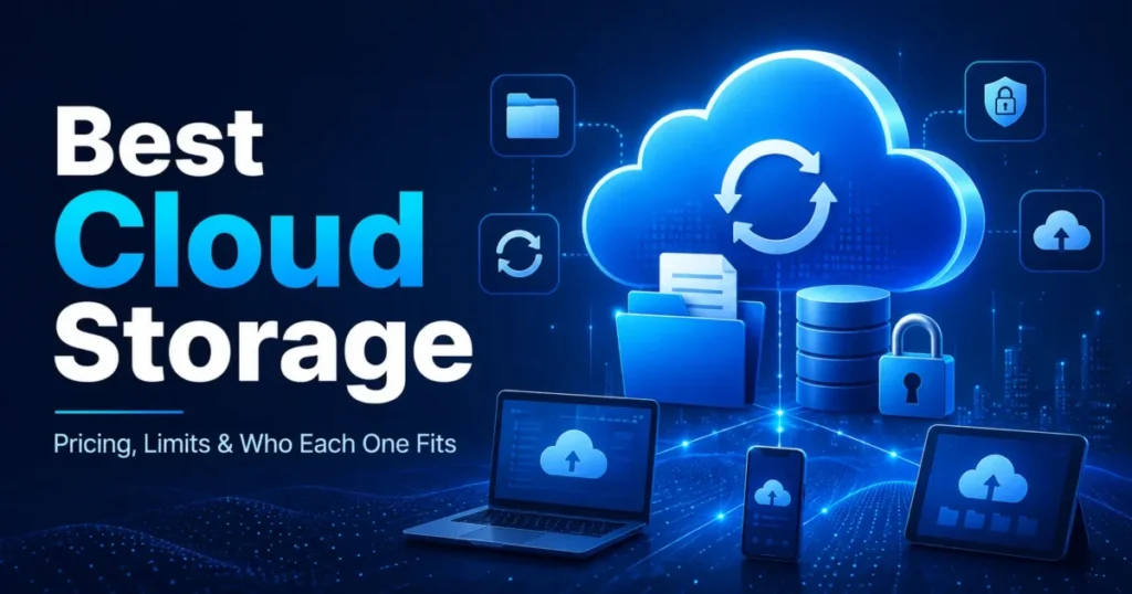 Best Cloud Storage 2026 comparison for pricing, limits, security, and device compatibility