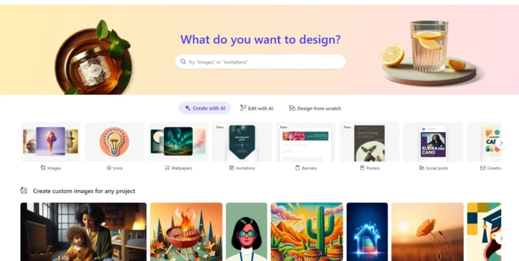 Microsoft Designer in the best free AI photo editor comparison