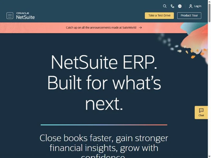 NetSuite homepage