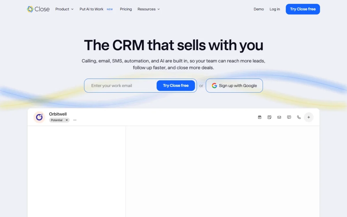 Close homepage, first screen