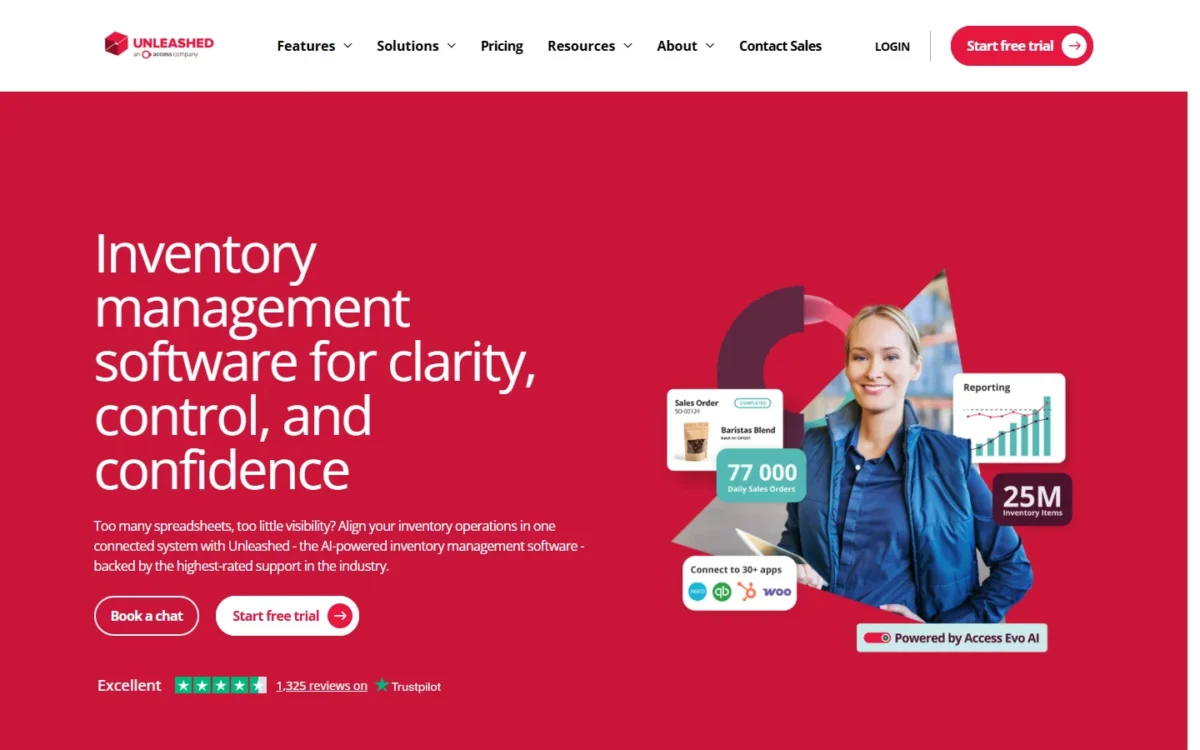Unleashed homepage, first screen