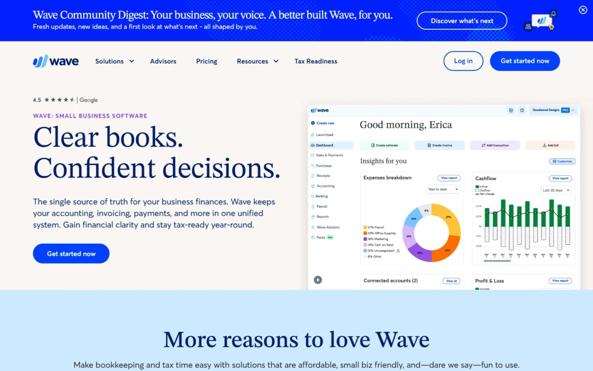 Wave homepage