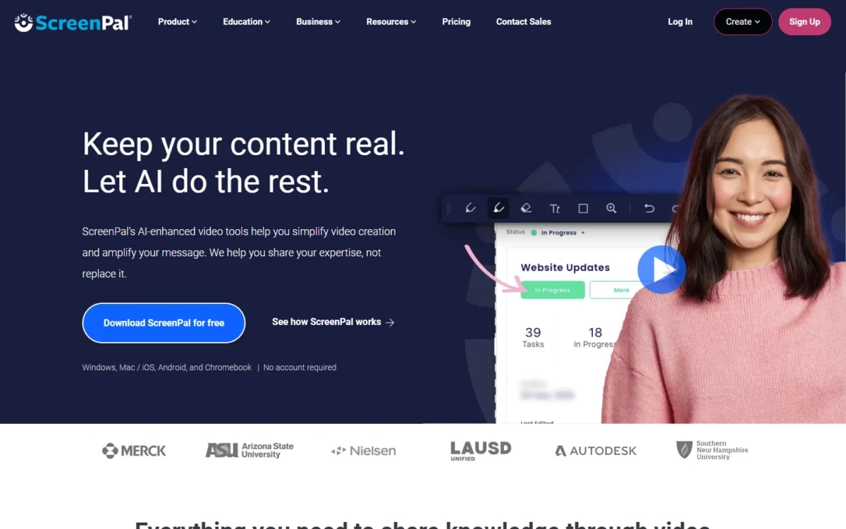 ScreenPal homepage