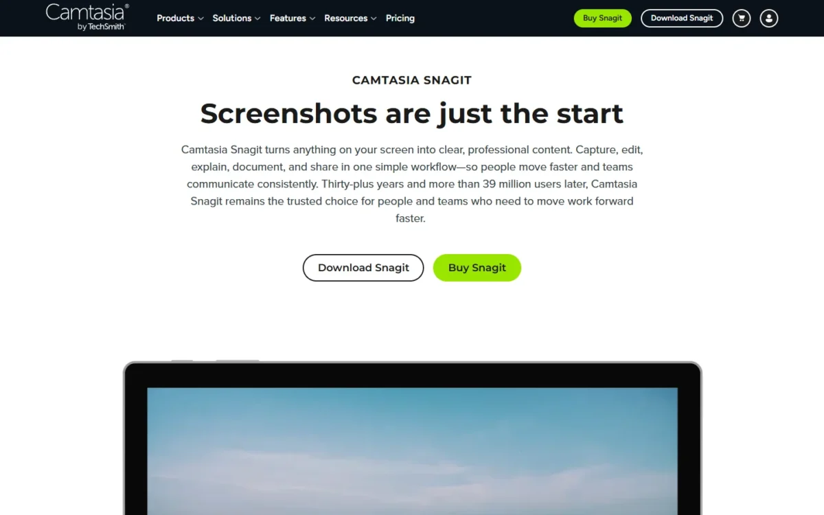 Snagit homepage