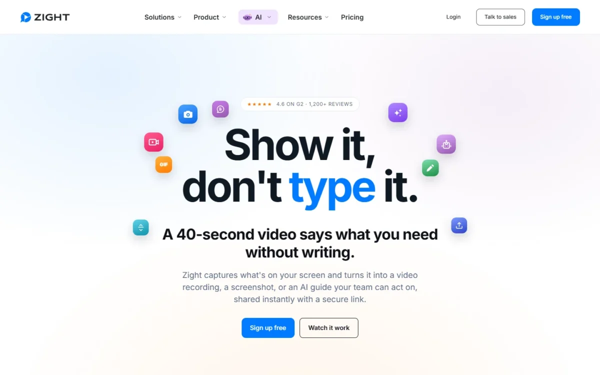 Zight homepage