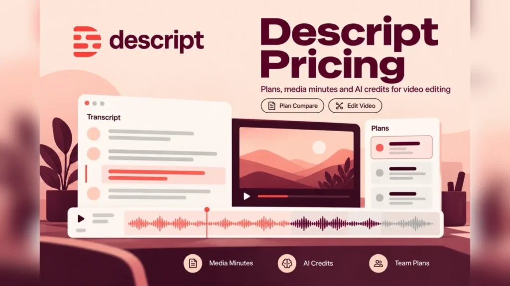 Descript Pricing: Plans, Media Hours, AI Credits and Team Costs