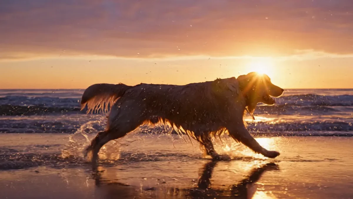 Veo Fast was the only one to honor the side tracking shot, keeping the dog centered while the surf moved behind it