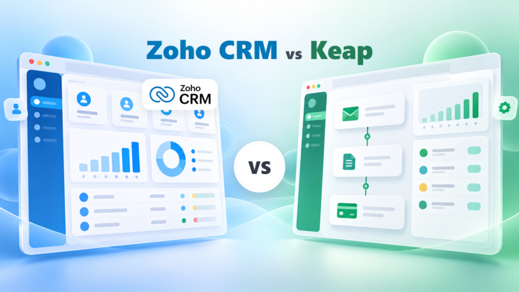 Zoho CRM vs Keap: Which CRM Fits a 1-10 Person Business?